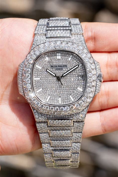 patek philippe nautilus diamonds replica|Patek Philippe full diamond watch.